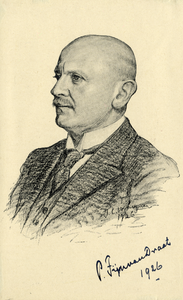 104643 Portret van P. Fijn van Draat, geboren 1861, hoogleraar in de Engelse taal en letterkunde aan de Utrechtse ...
